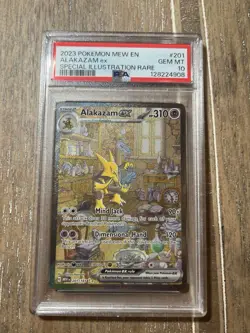 PSA 10 Alakazam ex 201/165 Pokemon Scarlet & Violet 151 SIR Gem Mint - Image 1
