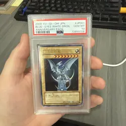 2008 YU-GI-OH! JPN YAP1-ANV PACK #JP001 BLUE-EYES WHITE DRAGON PSA 10 - Image 1