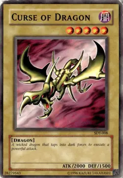 2002 Yugioh Starter Deck Yugi Curse of Dragon #SDY-008 - Image 1
