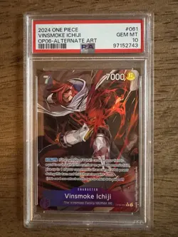 Vinsmoke Ichiji 2024 One Piece #OP06-061 R ALT ART 🔥💎PSA10💎🔥 - Image 1