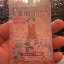 Bandai One Piece CCG Monkey.D.Luffy Promo Card Illinois Basketball US Voyage - Image 1
