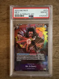 Mr.5(Gem) 2023 One Piece #OP04-072 R ALT ART 🔥💎PSA10💎🔥 - Image 1