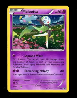 2017 Pokemon MELOETTA Black Star Promo Set COSMOS HOLO Foil Rare Card #XY193 NM+ - Image 3