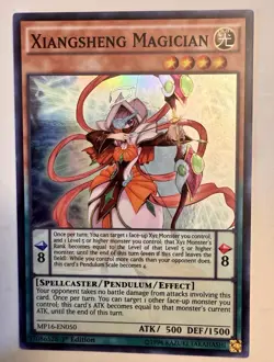 MP16-EN050 Xiangsheng Magician Super Rare 1st Edition YuGiOh Card - Image 1