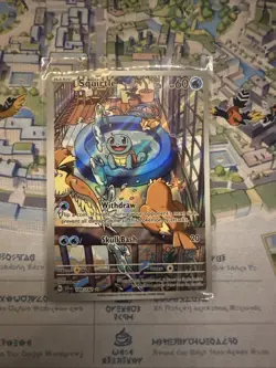Pokemon TCG Squirtle Stellar Crown Illustration Card 148/142 - Image 1