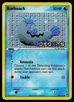 Pokemon Card - Barboach Deoxys 54/107 Reverse Holo Stamped - Image 1