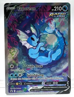 Vaporeon V - SWSH181 Alternate Art Pokemon Promo TCG Trading Card - Image 1