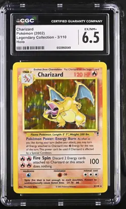 CGC 6.5 Charizard 2002 Legendary (Collection) 3/110 Holo Pokemon Card - Image 1