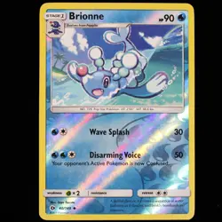 Pokemon TCG Brionne 40/149 Sun & Moon Reverse Holo Uncommon Card 2017 LP - Image 1