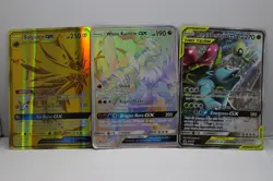 Pokemon GX Card Lot – 16 GX Cards – Tag Team, Rainbow Rare, Played Condition - Image 1