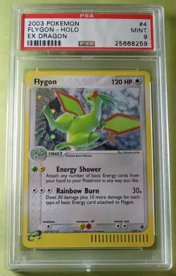 2003 Pokemon FLYGON-HOLO EX DRAGON e-Reader Card 4/97 PSA 9 - Image 1