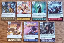Dice Masters Lot: 134 Justice League & Uncanny X-Men Cards (10R/1SR) & 116 Die - Image 1