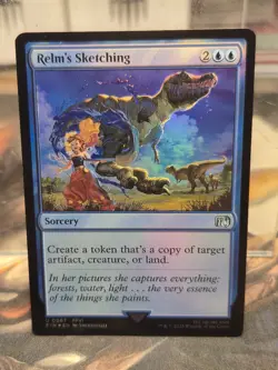 Relm's Sketching MTG Final Fantasy NM Uncommon U 0067 FFVI Card Sorcery FOIL - Image 1