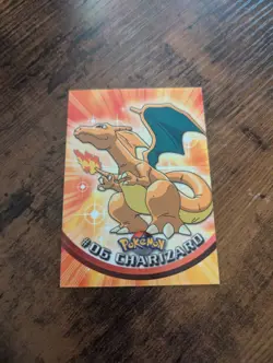 Topps Charizard Pokemon Card #06 Non-Holo Blue Label Logo - Image 1