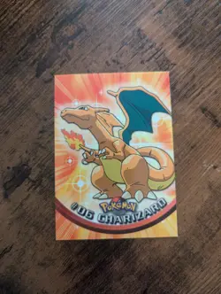 Topps Charizard Pokemon Card #06 Non-Holo Blue Label Logo - Image 2