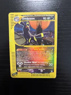 Umbreon Aquapolis Rare Reverse Holo Pokemon Card 80 HP 041/147 English MP - Image 1