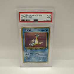 POKEMON CARD 1997 P.M JAPANESE FOSSIL LAPRAS HOLO #131 GRADED PSA 9 - Image 1