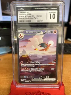 CGC 10 Charizard ex 199/165 MEW EN-151 Special Illustration Rare Pokemon Card - Image 1