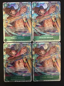 Near Mint Playset Dracule Mihawk ST12-003 SR English One Piece Card Game - Image 1