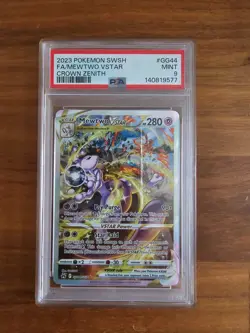 💎🔥Pokemon TCG Mewtwo VSTAR GG44/GG70 Crown Zenith Holo Card PSA 9 - Image 1