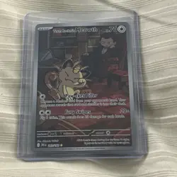Team Rockets Meowth 203/182 SV10 Destined Rivals Illustrated Card English - Image 1