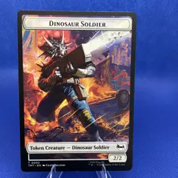 1x Dinosaur Soldier/Copy Token, TMNT Tokens, MTG Magic the Gathering - Image 1