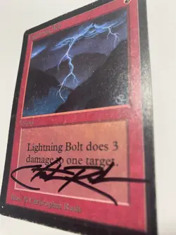 MTG Beta LIGHTNING BOLT Signed CHRISTOPHER RUSH AUTO - Image 2