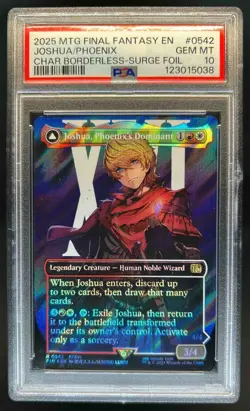 2025 Magic Final Fantasy Joshua Phoenix's Dominant Surge Foil Rare #0542 PSA 10 - Image 1