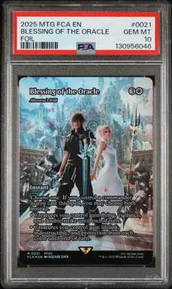2025 MTG FINAL FANTASY THROUGH THE AGES FOIL #0021 BLESSING OF THE ORACLE PSA 10 - Image 1