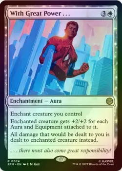 1 x With Great Power... - Foil - Marvel's Spider-Man - LP - MTG - Image 1
