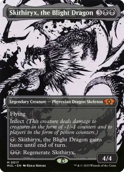 Skithiryx, the Blight Dragon - Foil Extended Art Showcase MUL NM MTG - Image 1