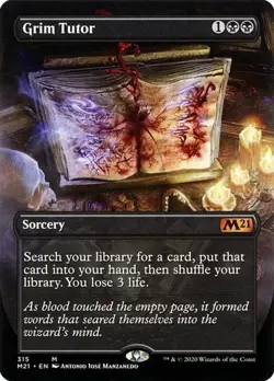 Grim Tutor - Foil Extended Art M21 NM MTG - Image 1