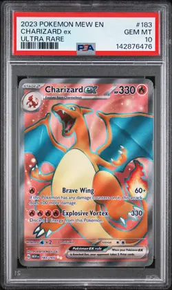 2023 POKEMON MEW EN-151 ULTRA RARE #183 CHARIZARD EX PSA 10 - Image 1