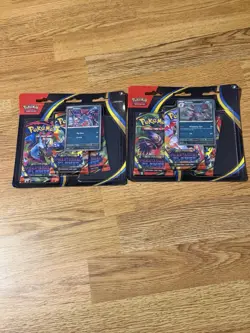 2 Pokemon TCG ME02 Phantasmal Flames 3 Pack Booster Blister Sealed Bundle New - Image 1
