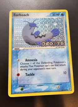 Barboach 54/107 Deoxys Common Reverse Holo Pokemon Card - LP - Image 1