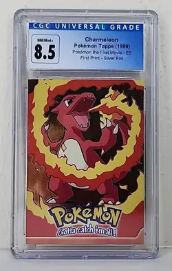 Charmeleon E5 1999 Topps Pokemon The First Movie Silver Foil First Print CGC 8.5 - Image 1