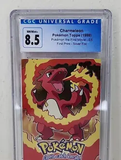 Charmeleon E5 1999 Topps Pokemon The First Movie Silver Foil First Print CGC 8.5 - Image 3