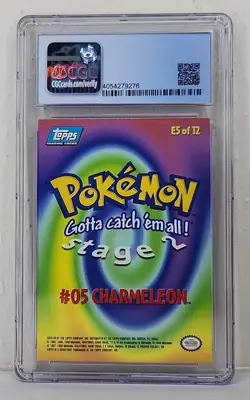 Charmeleon E5 1999 Topps Pokemon The First Movie Silver Foil First Print CGC 8.5 - Image 4