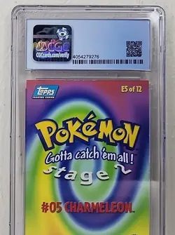 Charmeleon E5 1999 Topps Pokemon The First Movie Silver Foil First Print CGC 8.5 - Image 5