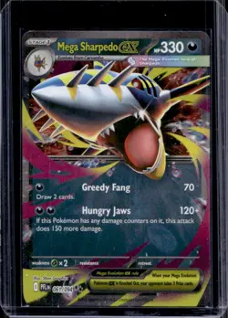 2025 Pokemon Phantasmal Flames Mega Sharpedo ex Double Rare #061/094 - Image 1