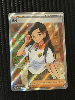 Pokemon TCG Prismatic Evolutions Eri Full Art Trainer Ultra Rare Card 136/131 - Image 1