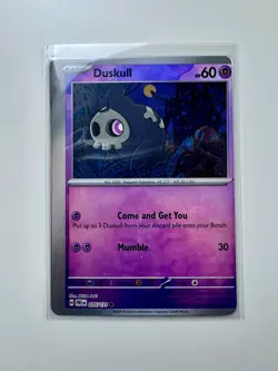 [MISCUT] Pokemon Prismatic Evolutions Duskull Poke Ball Error Factory Cut NM - Image 1