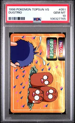 1998-99 POKEMON TOPSUN VS #051 DUGTRIO PSA 10 - Image 1