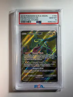 Pokemon Rayquaza GX Full Art 160/168 Sm-Celestial Storm Holo Ultra Rare PSA 10 - Image 3