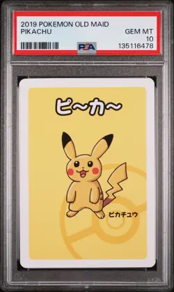 2019 POKEMON OLD MAID PIKACHU PSA 10 - Image 1