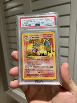 Pokemon Charizard 4/102 Celebrations Classic Collection Holo PSA 10 2021 - Image 1