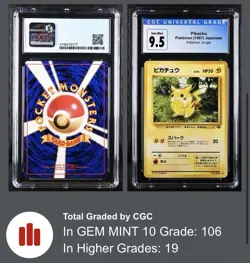 CGC 10 Pokemon 1997 jungle Pikachu Japanese #025 • POP 106 - Image 1