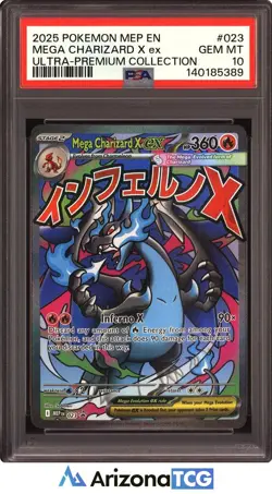 Pokemon 2025 Mega Charizard X ex 023 Ultra-Premium Collection GEM MINT PSA 10 - Image 1