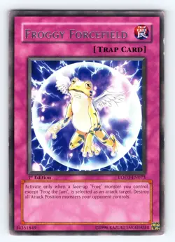 Yugioh Froggy Forcefield LODT-EN073 1st Edition Silver Foil Rare - LP-NM 💎 - Image 1