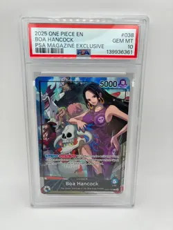 One Piece TCG - PSA 10 - Boa Hancock OP07-038 - PSA Magazine Exclusive Promo - Image 1